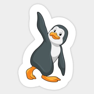 Penguin at Yoga Stretching exercise Sticker